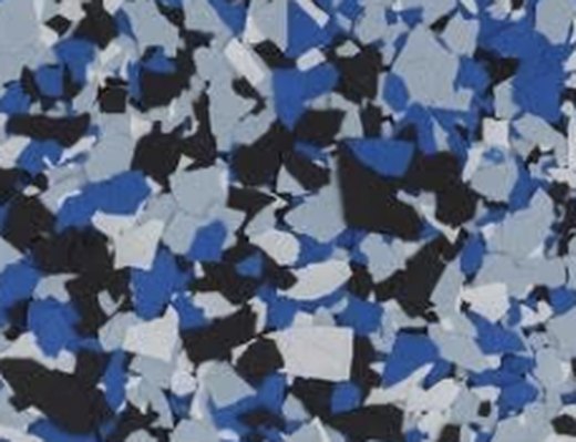 Orbit blue, black and white flake blend